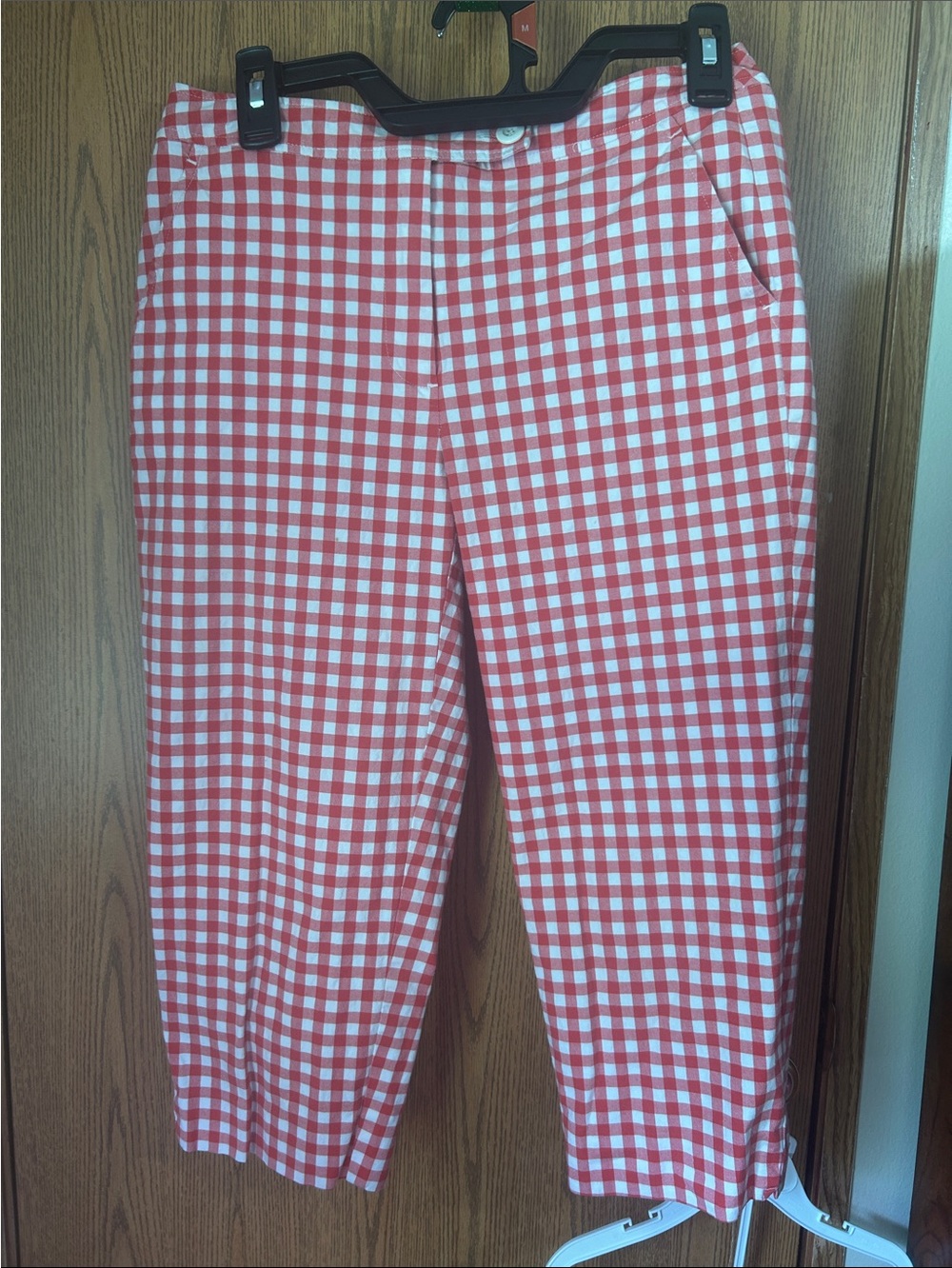Retro 1950s Style Talbots Gingham Pedal Pushers / Perfect Crop Pants Vintage.